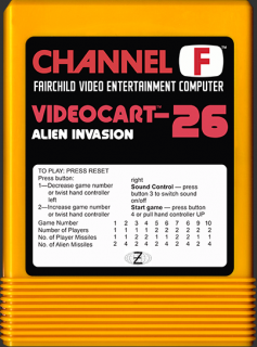 Videocart-26: Alien Invasion